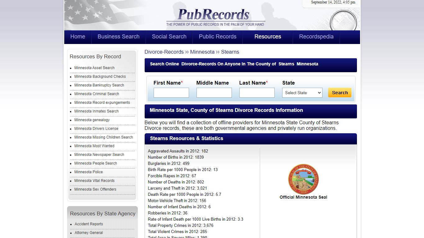 Stearns County, Minnesota Divorce Records - Pubrecords.com