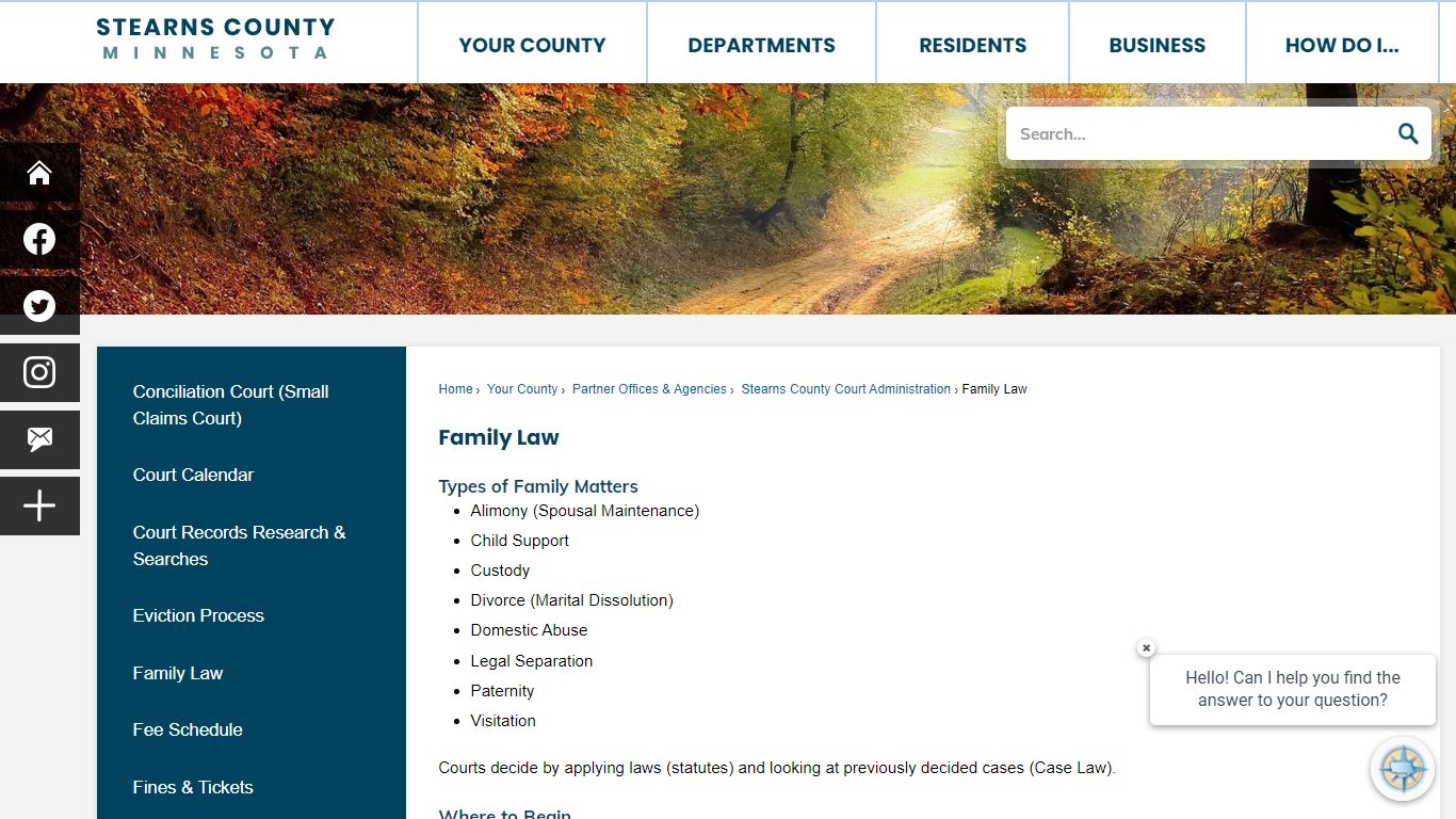 Family Law | Stearns County, MN - Official Website